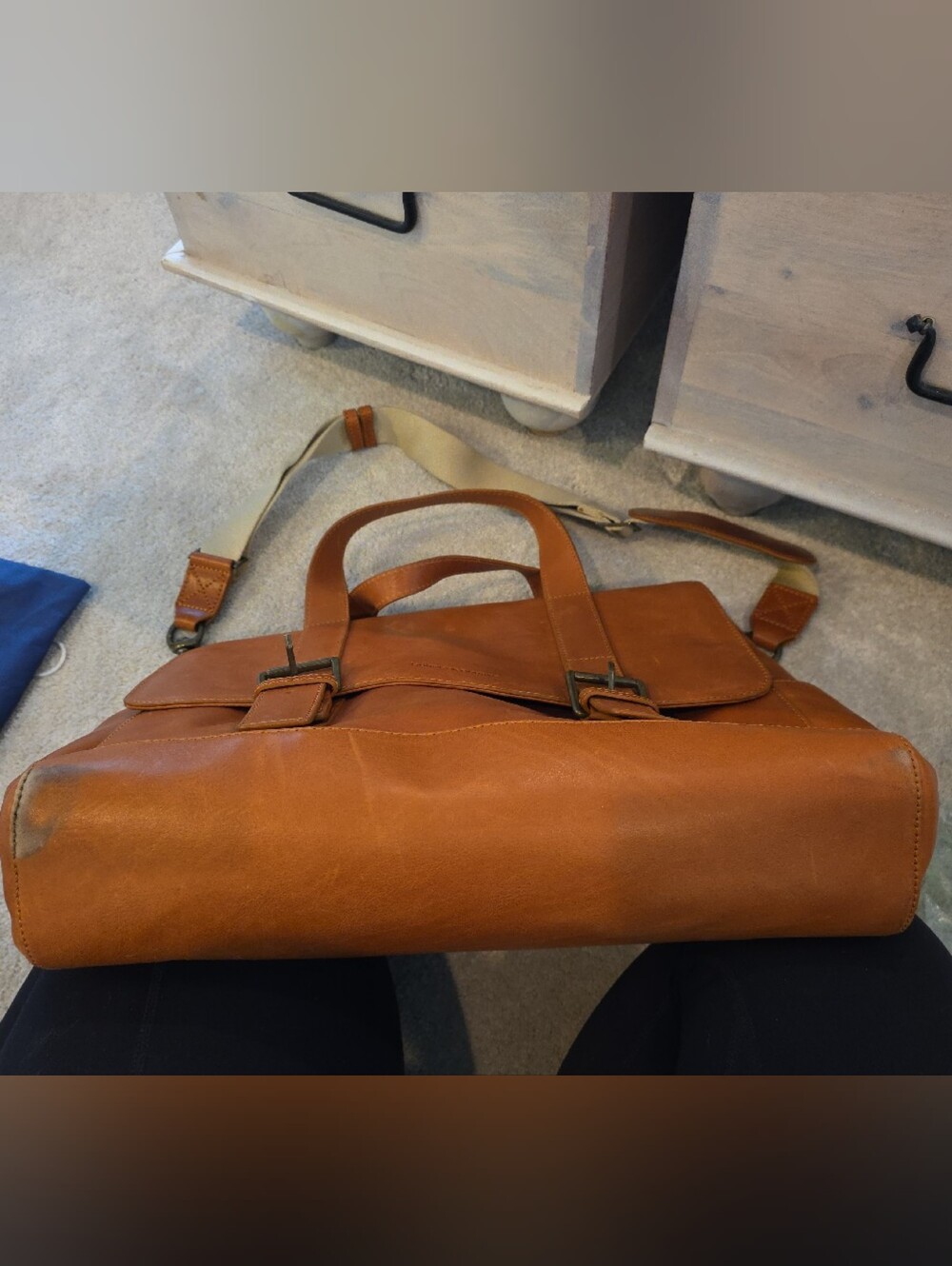 Dooney & Bourke Chestnut Brown Leather Work Tote - Picture 13 of 13